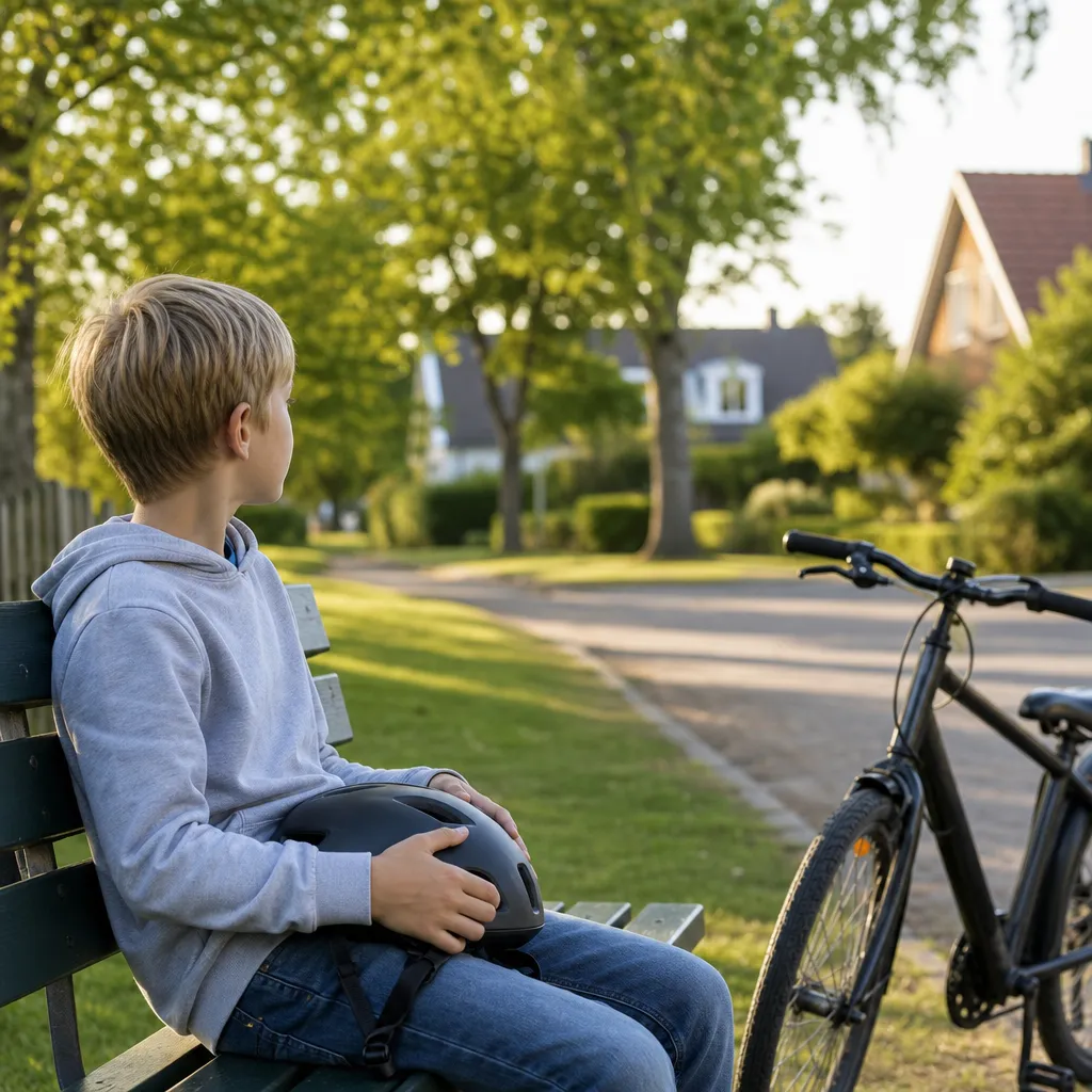Barn på cykel utomhus, barnförsäkring och olycksfallsförsäkring 2026