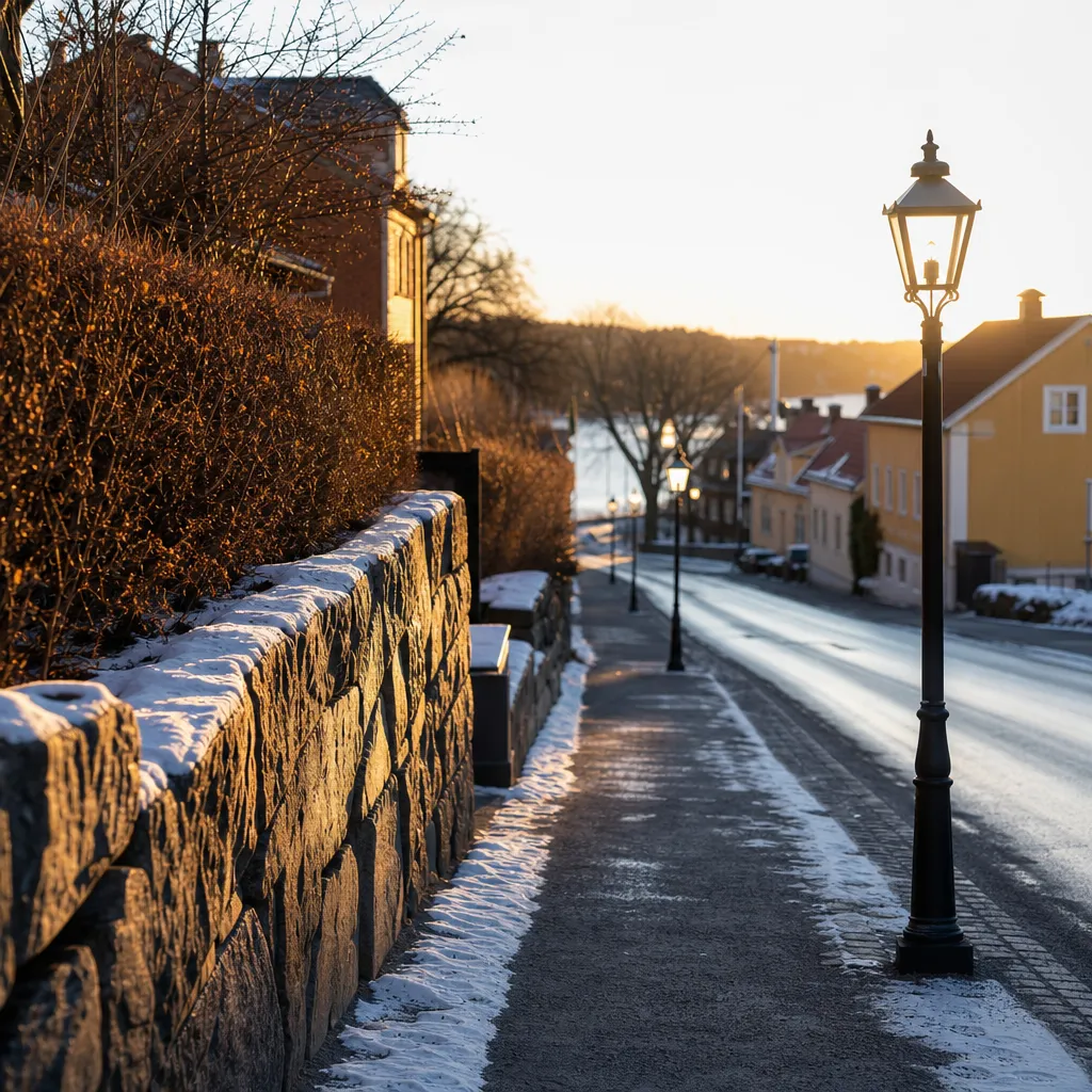 Stigvalla genom svensk barrskog i tidig vårtid